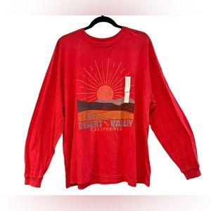 Women/Men Wild Fable Desert Valley California Long Sleeve Shirt Size L  Red NWT